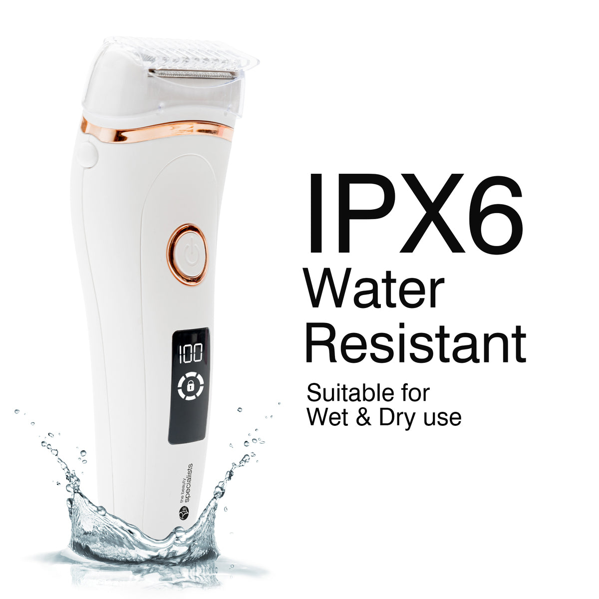 Rio GO SMOOTH 4-IN-1 Lady Shaver & Bikini Trimmer IPX6 Water Resistant - Suitable for wet & dry use