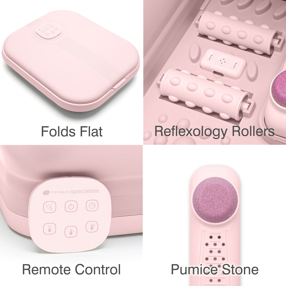 Deluxe Foldaway Foot Spa Bath - Pink