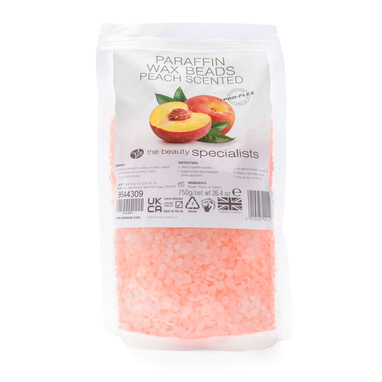 Paraffin Wax Peach Beads 750g