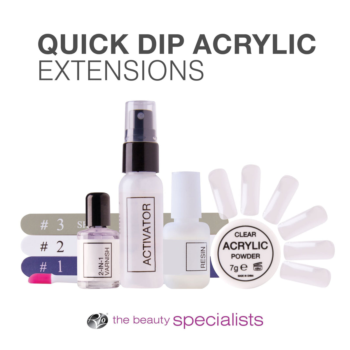 Quick Dip Acrylic Nail Extensions Rio the Beauty Specialists